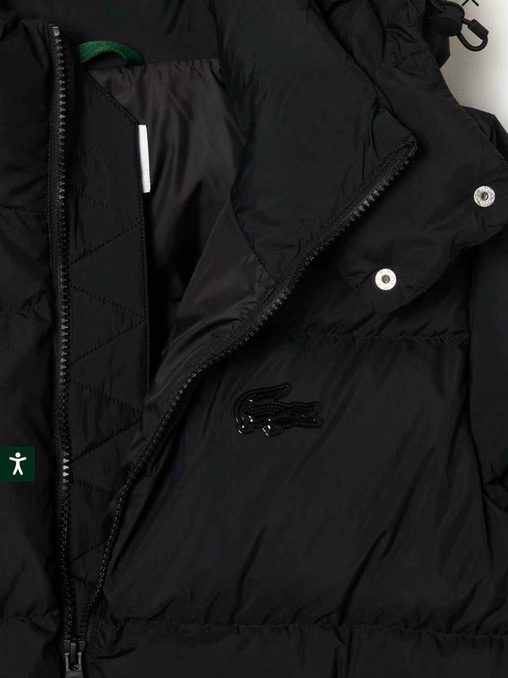 LACOSTE Women's Relaxed Fit Hooded Down Jacket - Picture 11 of 12